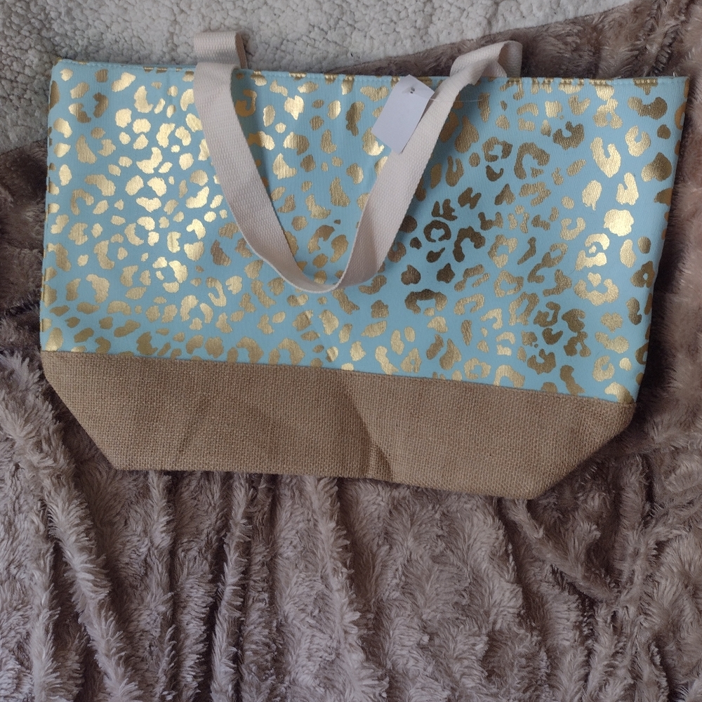 Cheetah print tote bag